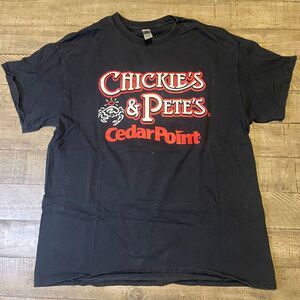 RARE Chickie's & Pete's Cedar Point Defunct Restaurant Shirt Size L Black